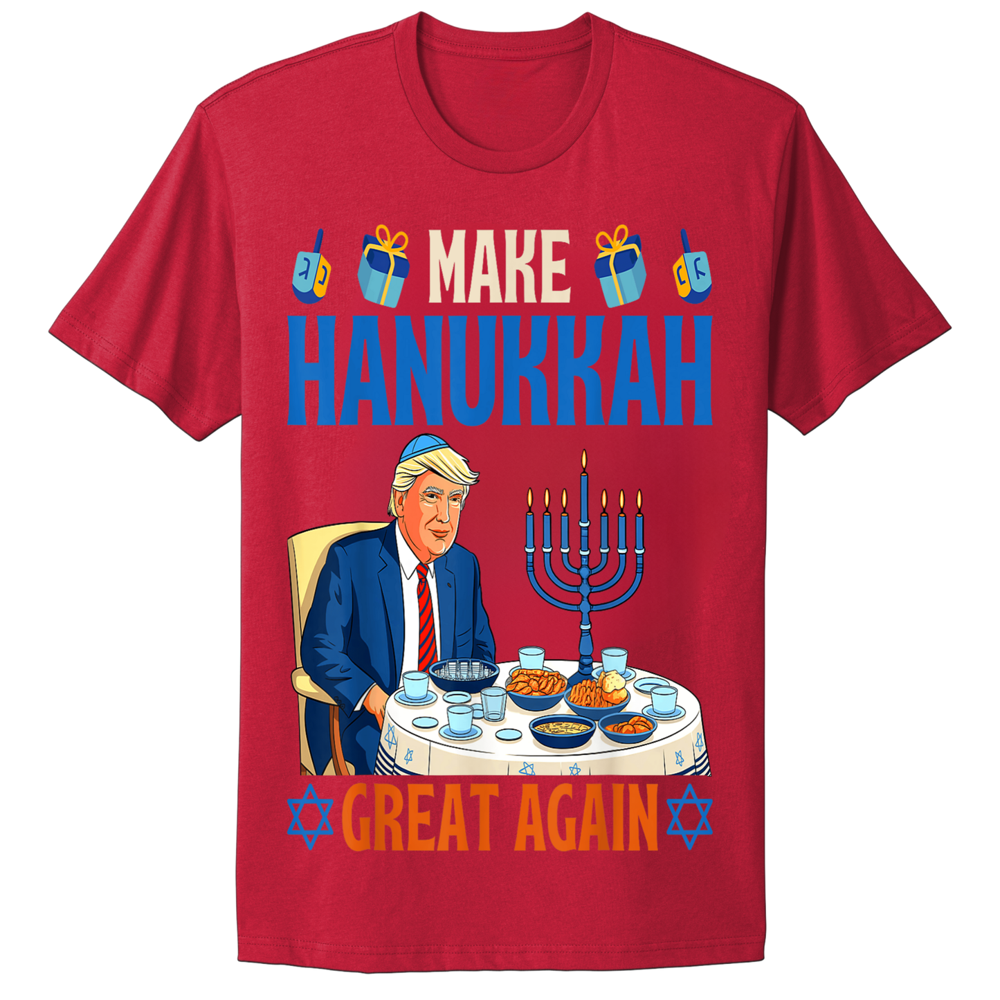 Ugly Hanukkah Tshirt Make Hannukah Great Again Trump MAGA