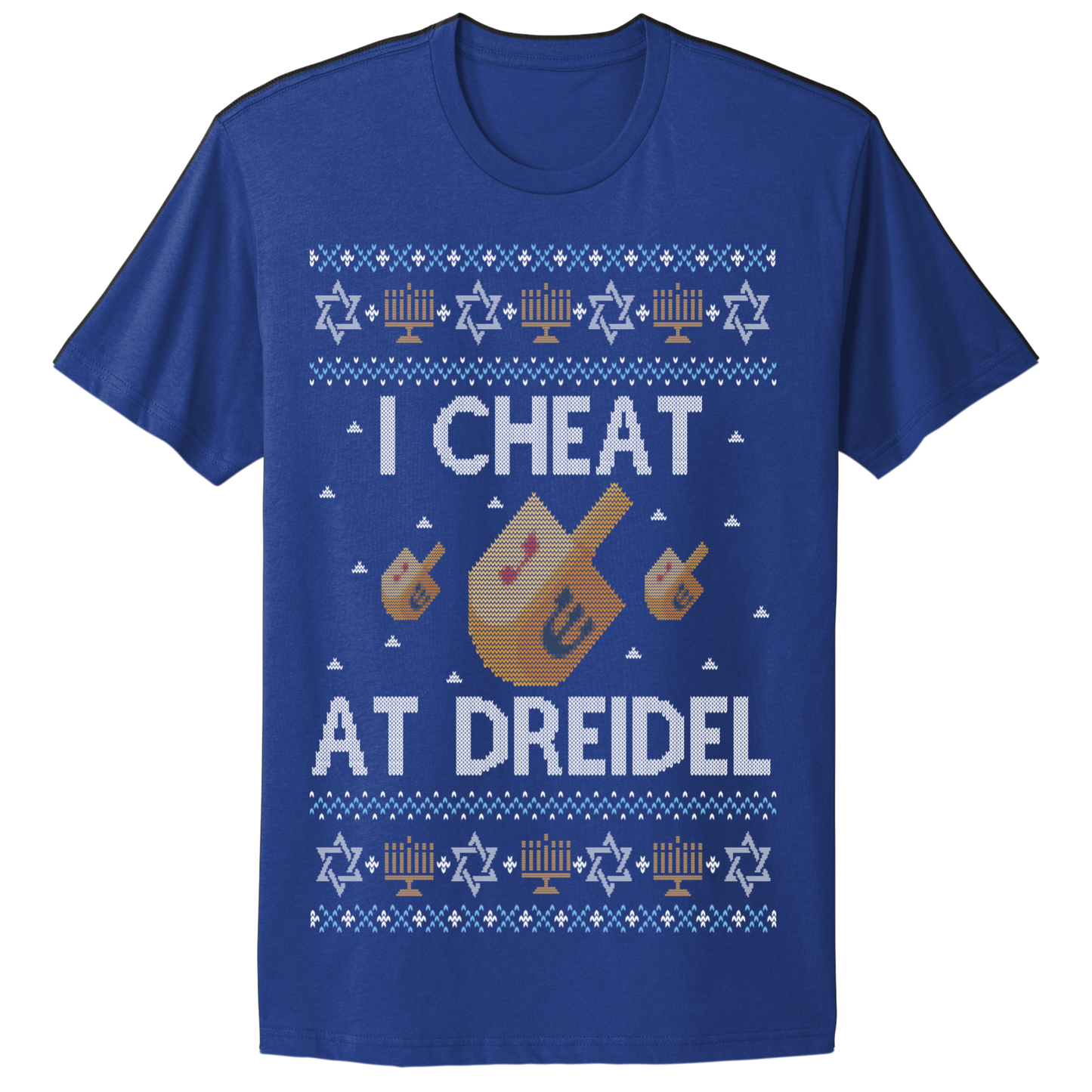 Ugly Hanukkah Tshirt I Cheat At Dreidel