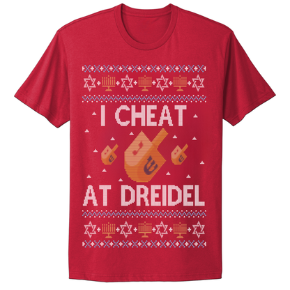 Ugly Hanukkah Tshirt I Cheat At Dreidel