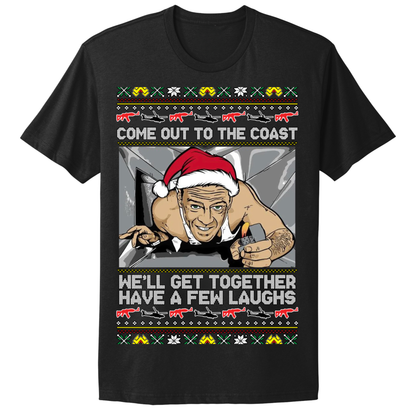 Ugly Christmas Tshirt Come To The Coast Laugh