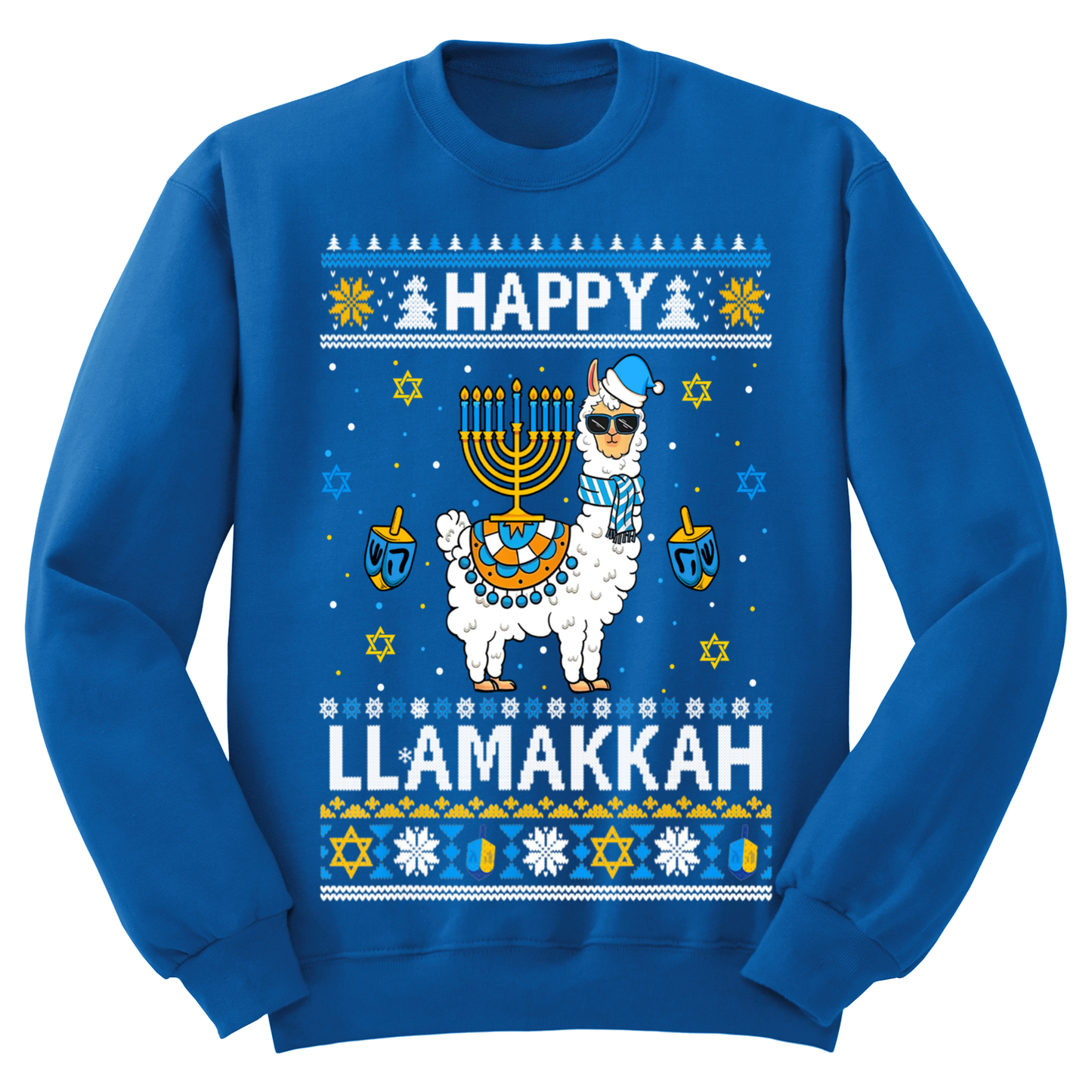 Ugly Hanukkah Sweatshirt Happy Hanukkah Llamakah