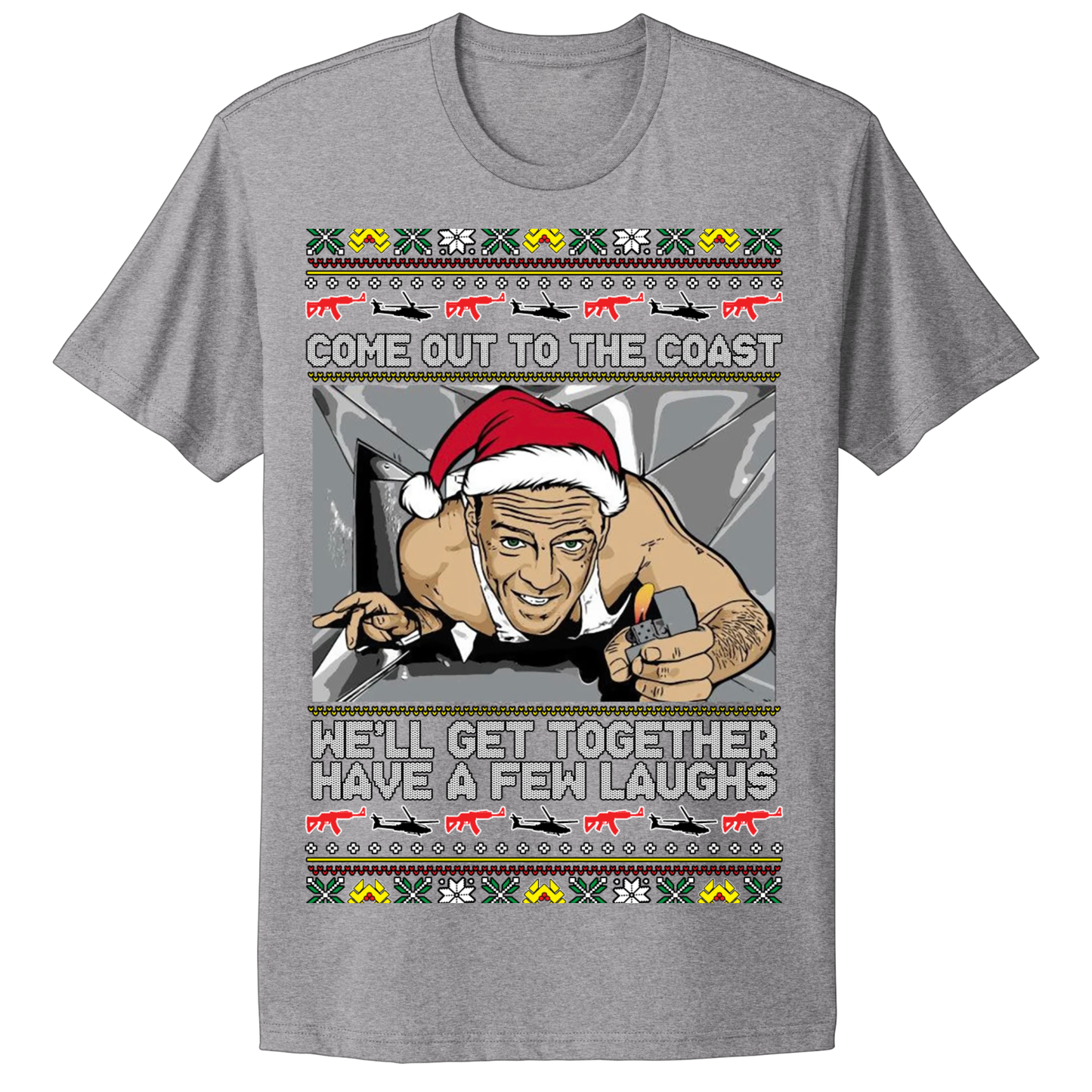 Ugly Christmas Tshirt Come To The Coast Laugh