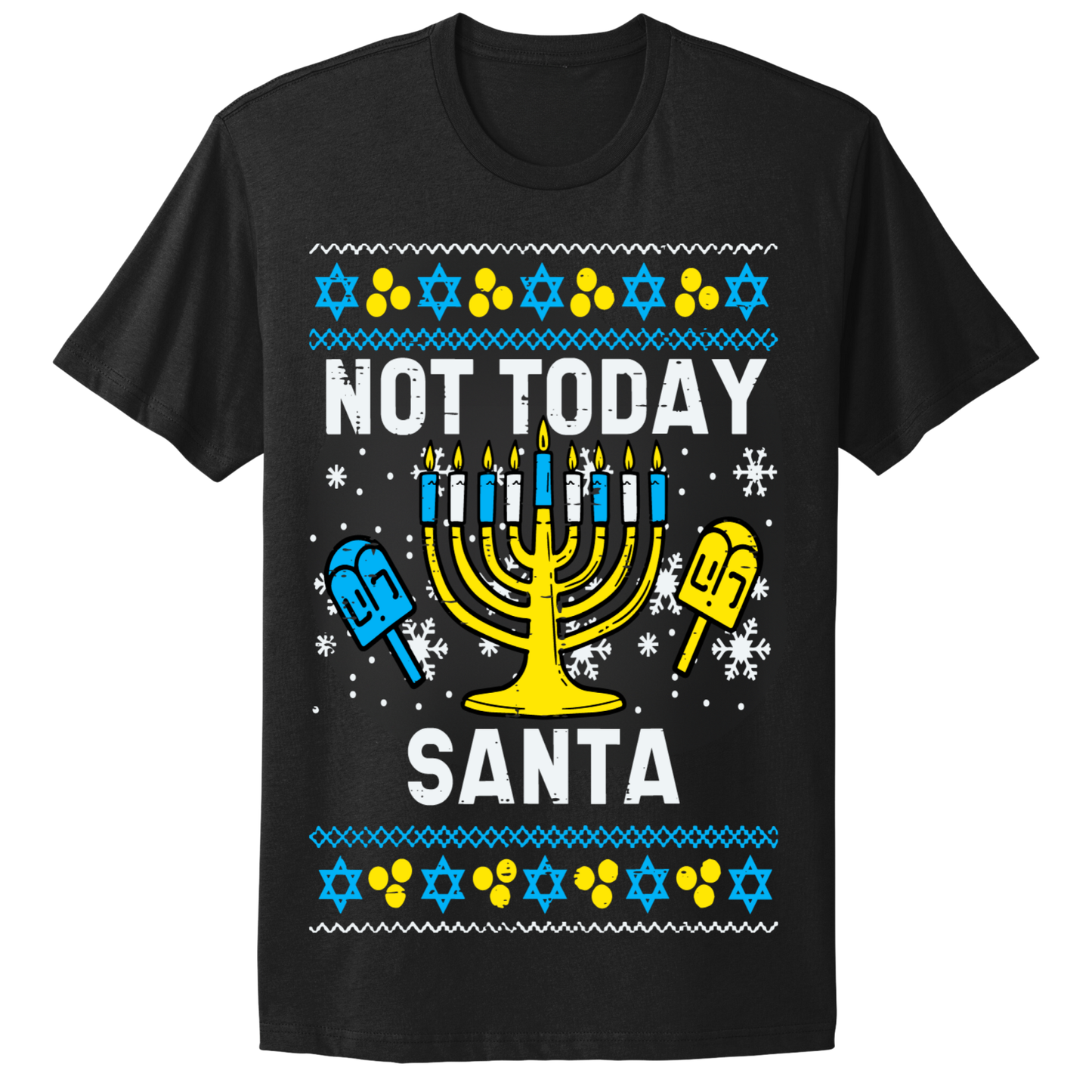 Ugly Hanukkah Tshirt Not Today Santa