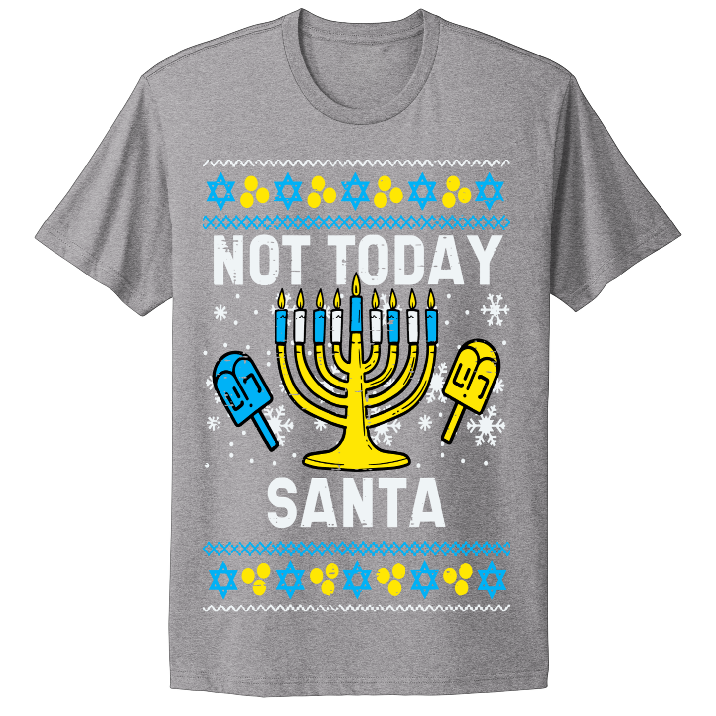 Ugly Hanukkah Tshirt Not Today Santa