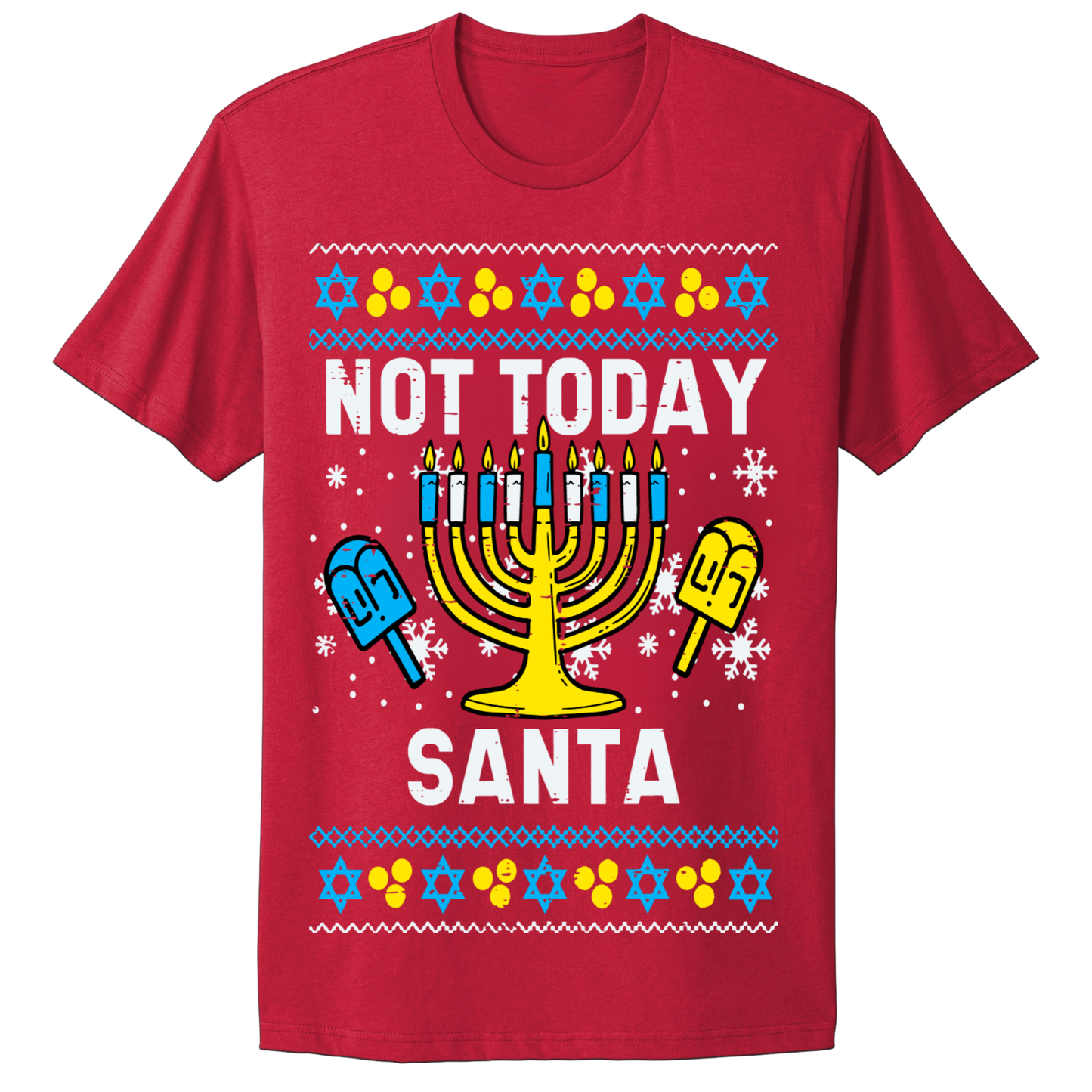Ugly Hanukkah Tshirt Not Today Santa