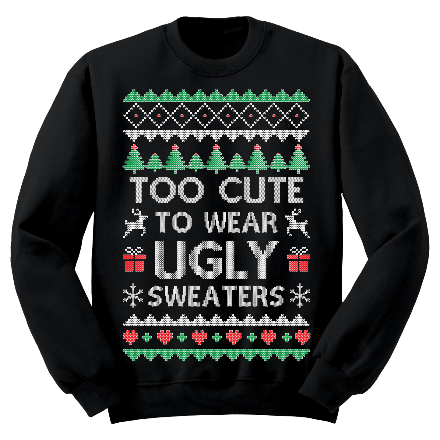 Ugly Christmas Sweater Too Cute To Wear Ugly Sweaters