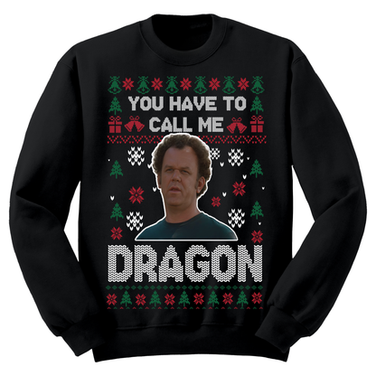 Ugly Christmas Sweater Call Me Dragon Step Bros