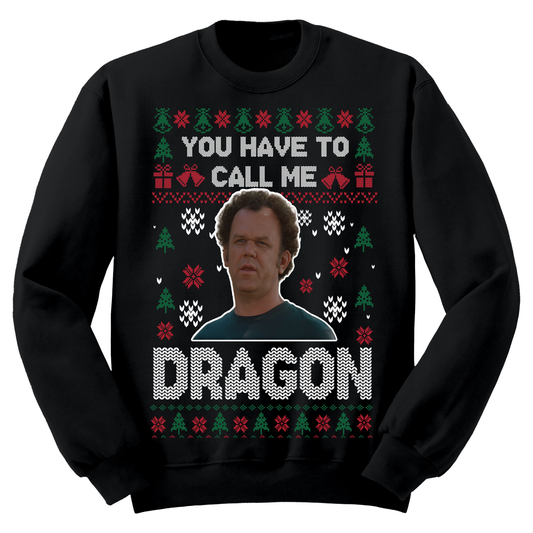 Ugly Christmas Sweater Call Me Dragon Step Bros