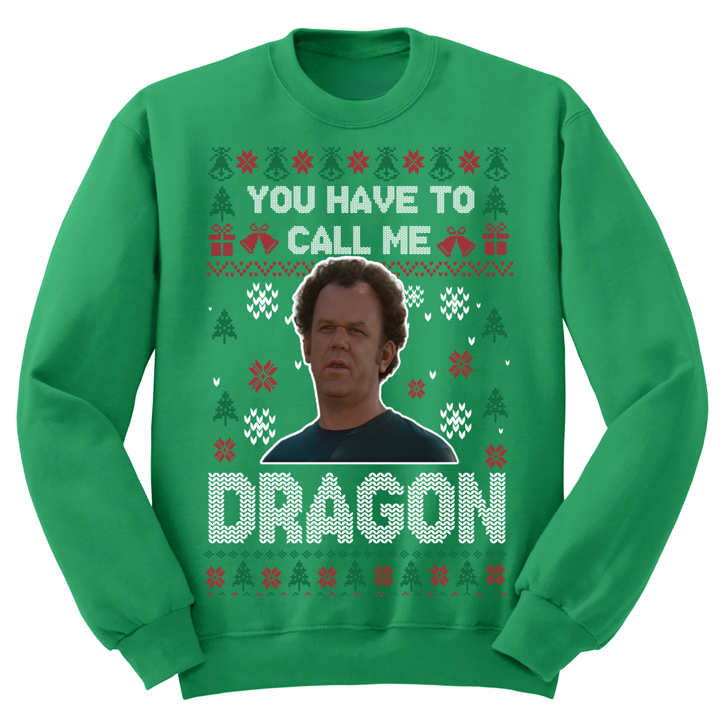 Ugly Christmas Sweater Call Me Dragon Step Bros
