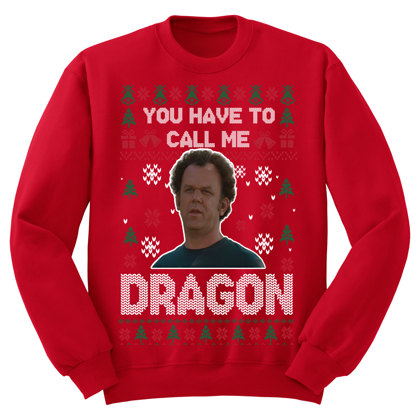 Ugly Christmas Sweater Call Me Dragon Step Bros