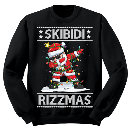 Ugly Christmas Sweater Skibidi Rizzmas