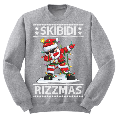 Ugly Christmas Sweater Skibidi Rizzmas