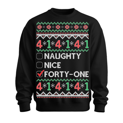 Ugly Christmas Sweater Naughty Nice Forty One