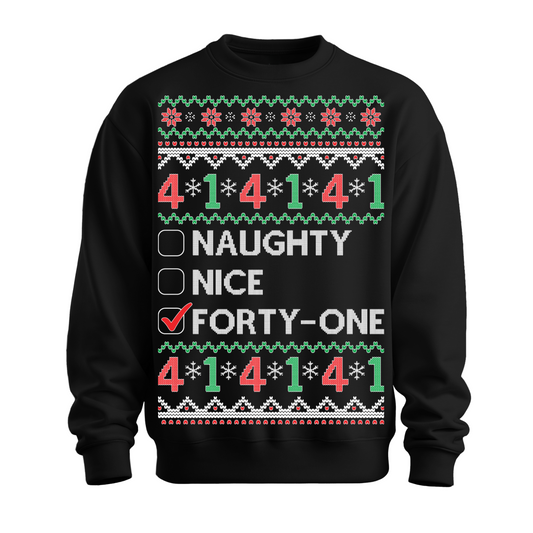 Ugly Christmas Sweater Naughty Nice Forty One