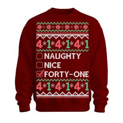 Ugly Christmas Sweater Naughty Nice Forty One
