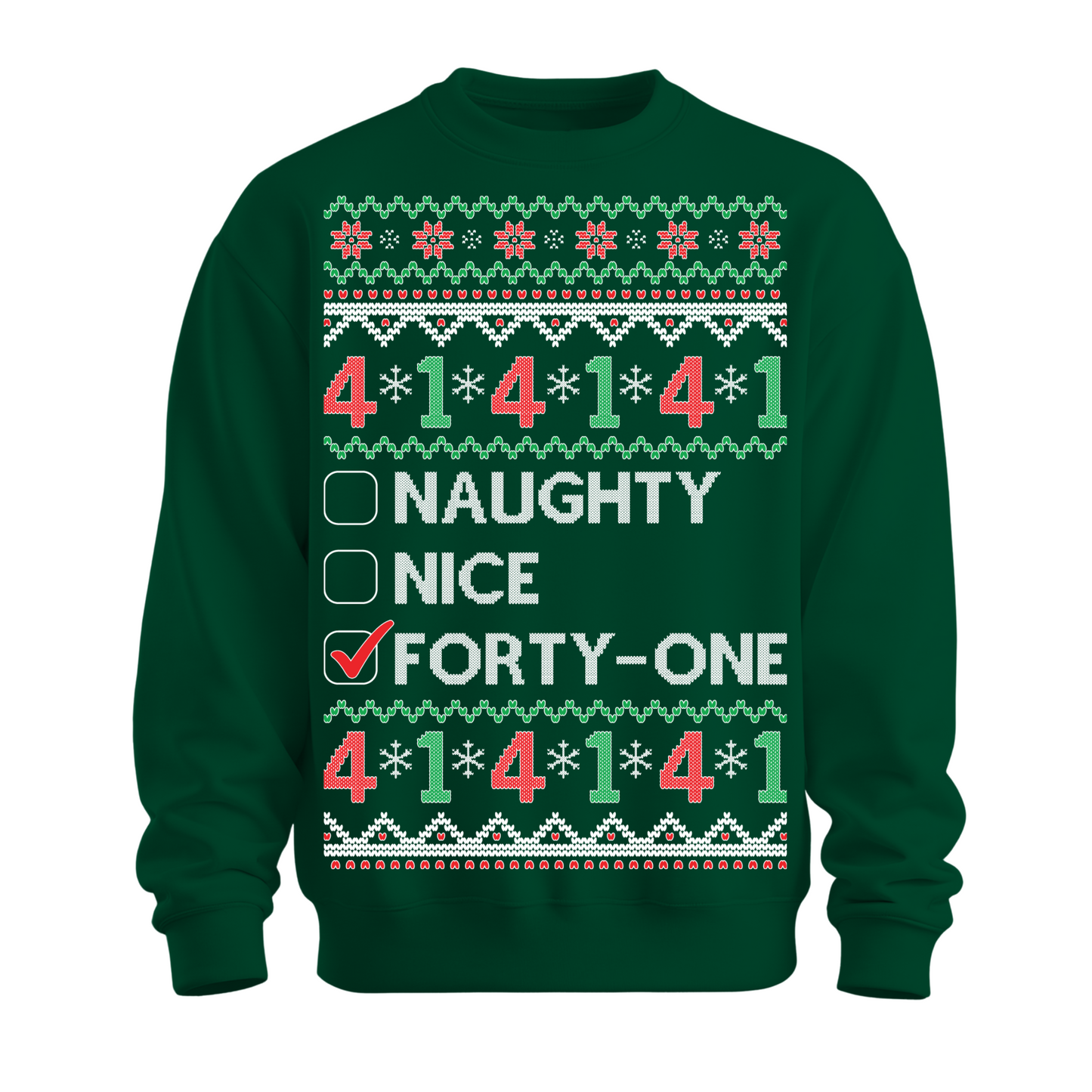 Ugly Christmas Sweater Naughty Nice Forty One