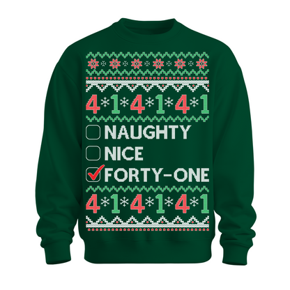 Ugly Christmas Sweater Naughty Nice Forty One