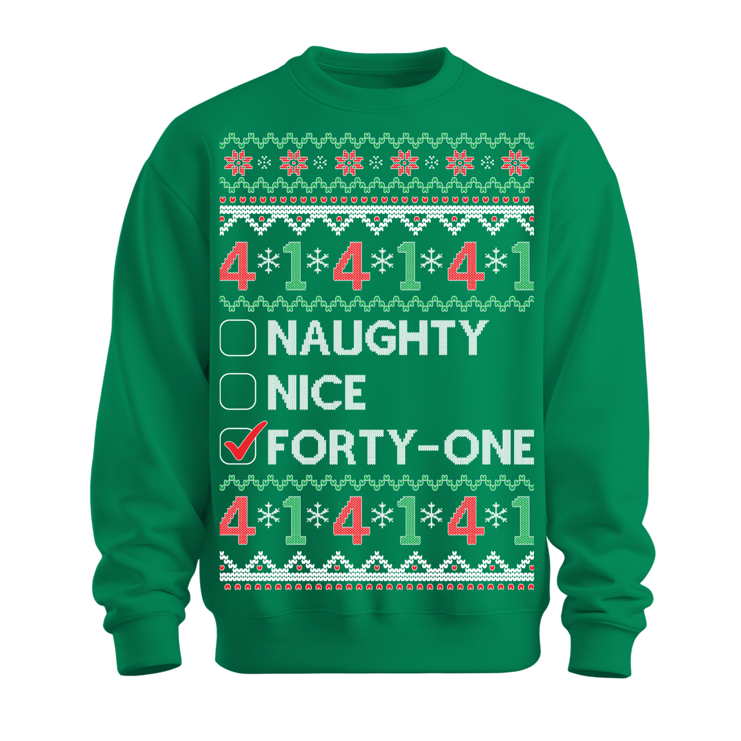 Ugly Christmas Sweater Naughty Nice Forty One