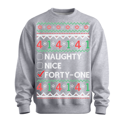 Ugly Christmas Sweater Naughty Nice Forty One
