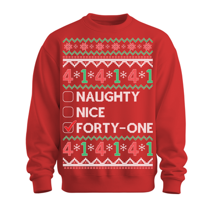 Ugly Christmas Sweater Naughty Nice Forty One