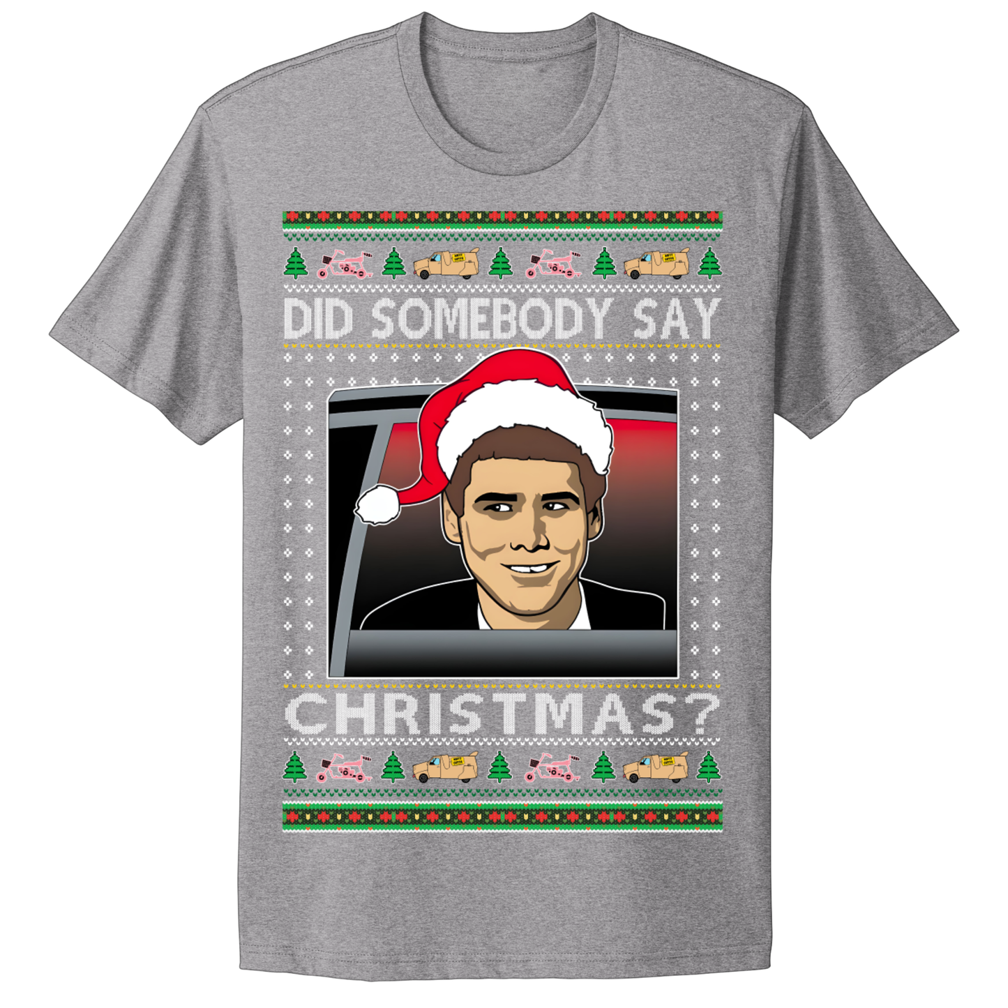 Ugly Christmas Tshirt Did Somebody Say Christmas Jim Carrey