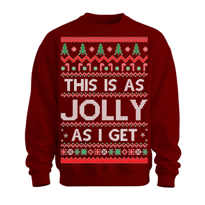 Ugly Christmas Sweater As Jolly As I Get
