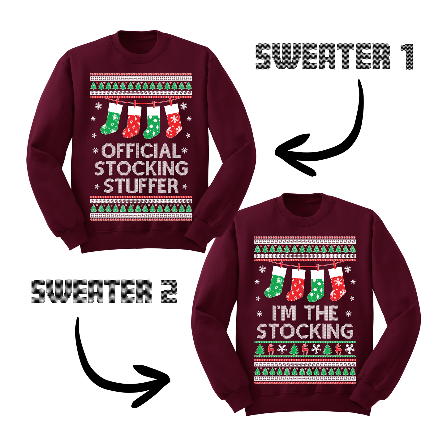 Ugly Christmas Sweater Official Stocking Stuffer Matching Sweatshirts