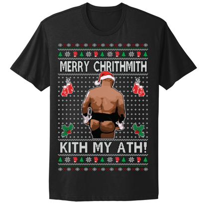 Ugly Christmas Tshirt Merry Christmas Kiss My Ass Mike