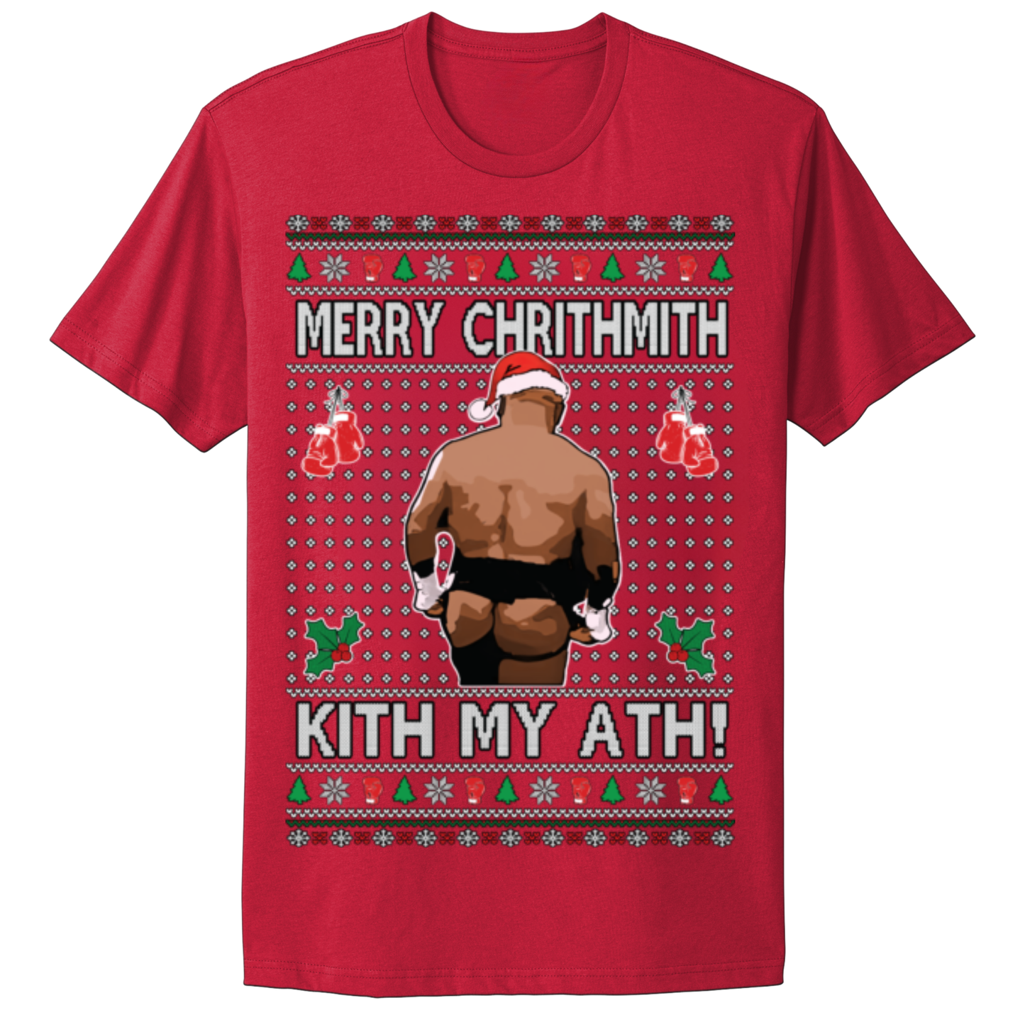 Ugly Christmas Tshirt Merry Christmas Kiss My Ass Mike