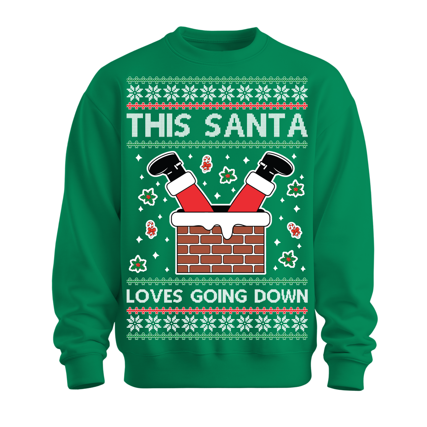 Ugly Christmas Sweater This Santa Loves Going Down