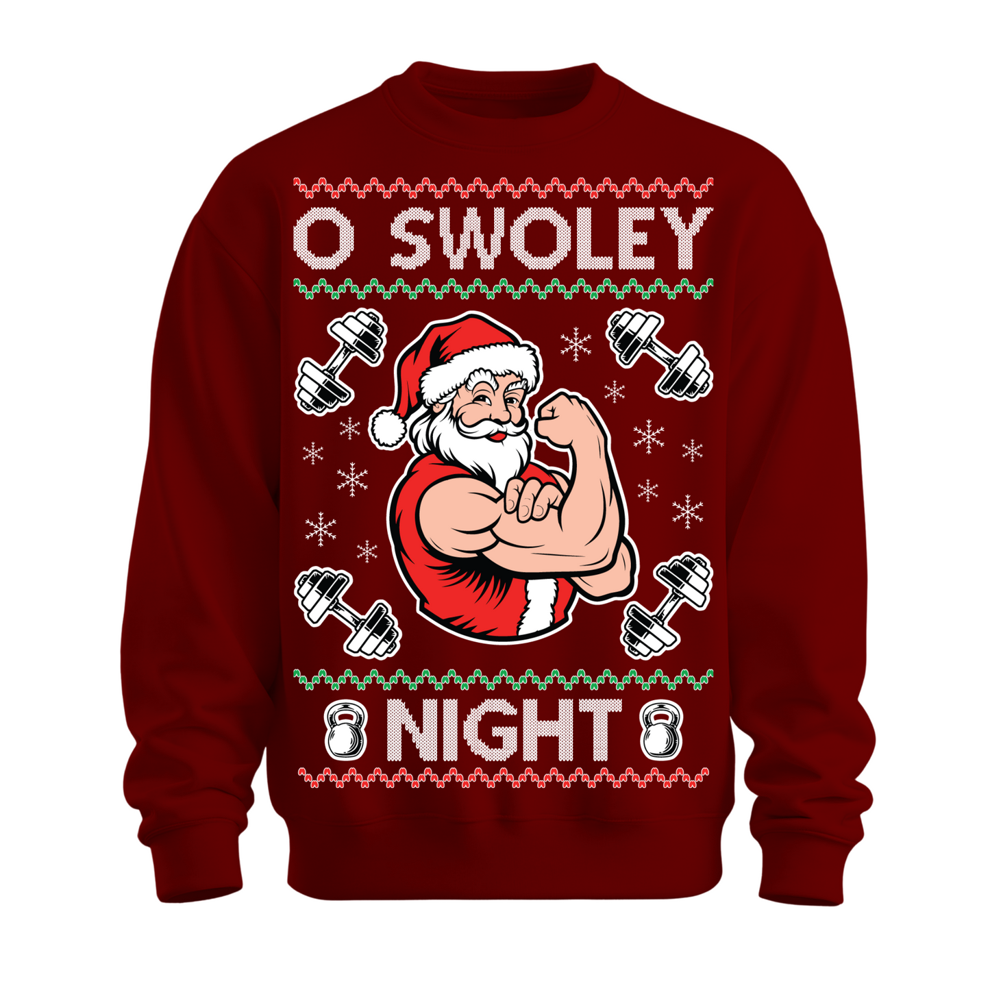 Ugly Christmas Sweater Swole Santa