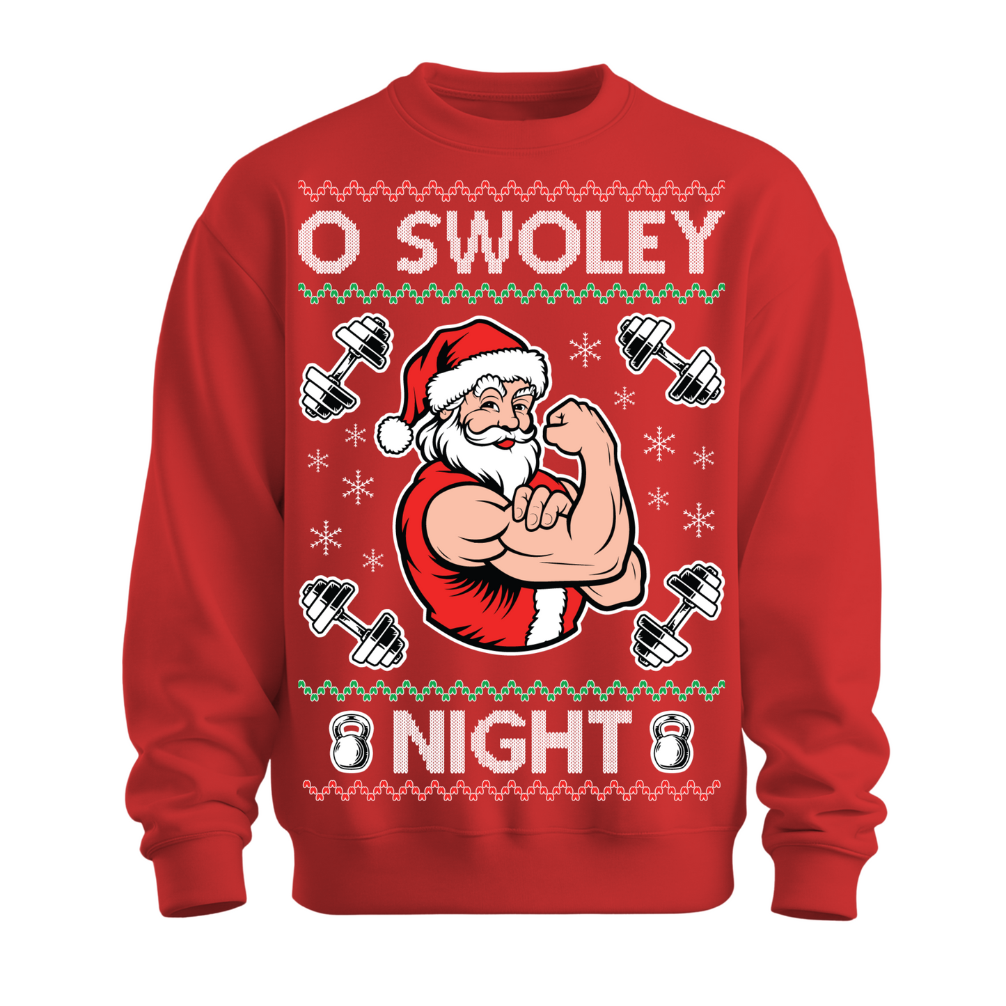 Ugly Christmas Sweater Swole Santa