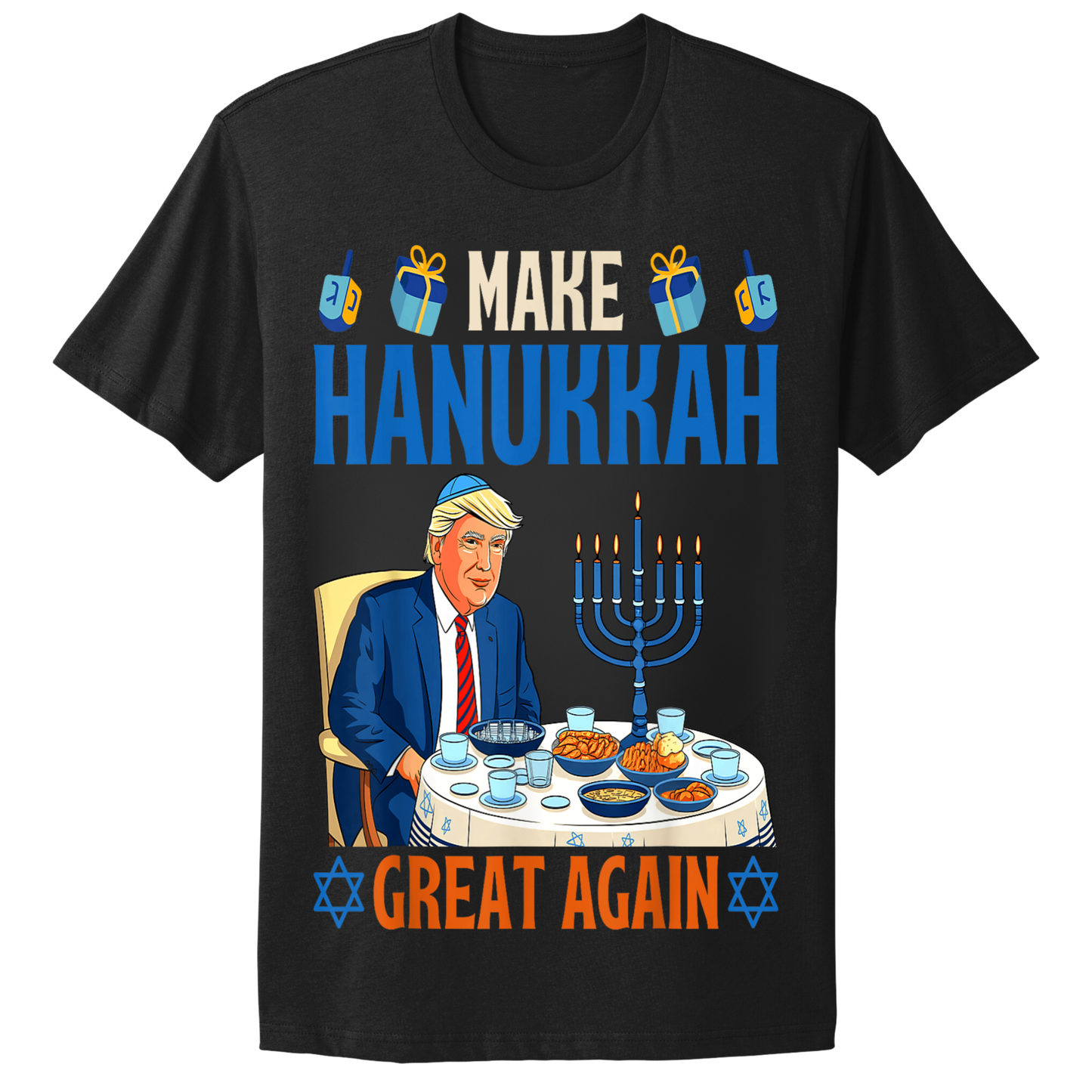 Ugly Hanukkah Tshirt Make Hannukah Great Again Trump MAGA