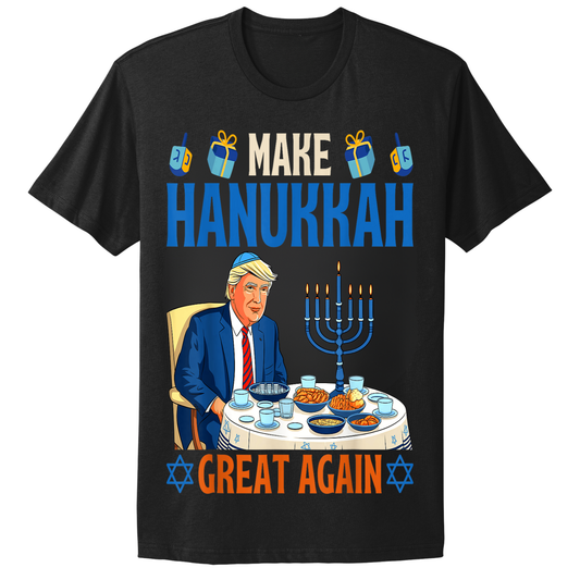 Ugly Hanukkah Tshirt Make Hannukah Great Again Trump MAGA