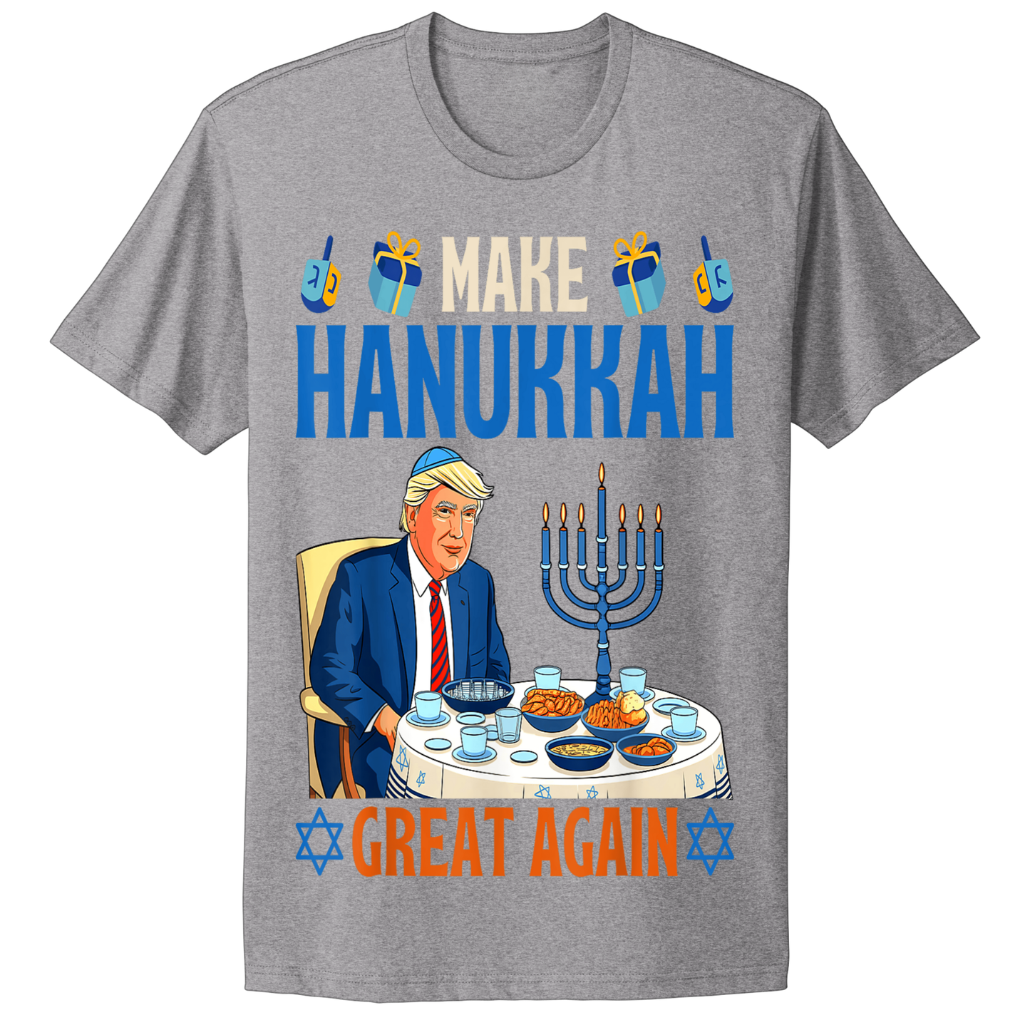 Ugly Hanukkah Tshirt Make Hannukah Great Again Trump MAGA