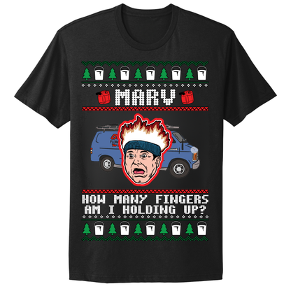 Ugly Christmas Tshirt How Many Fingers Marv Home Alone