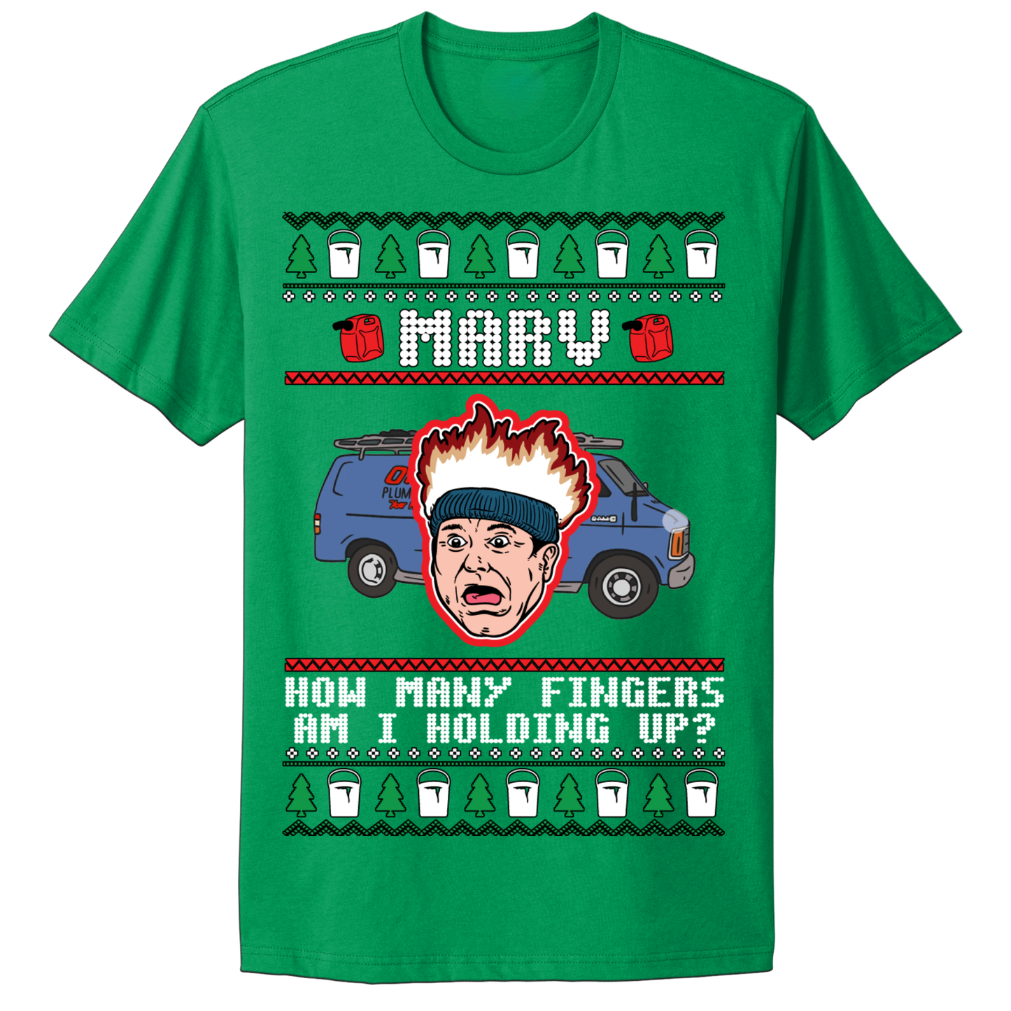 Ugly Christmas Tshirt How Many Fingers Marv Home Alone