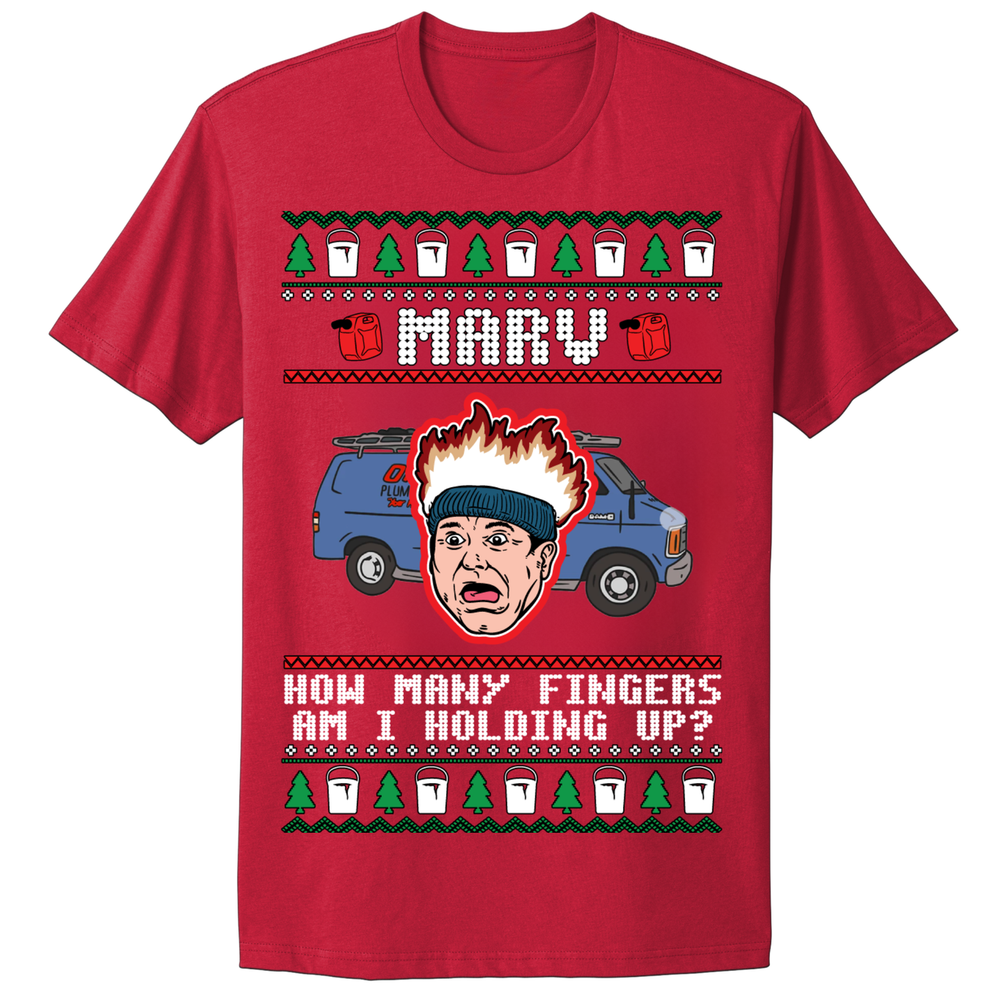 Ugly Christmas Tshirt How Many Fingers Marv Home Alone