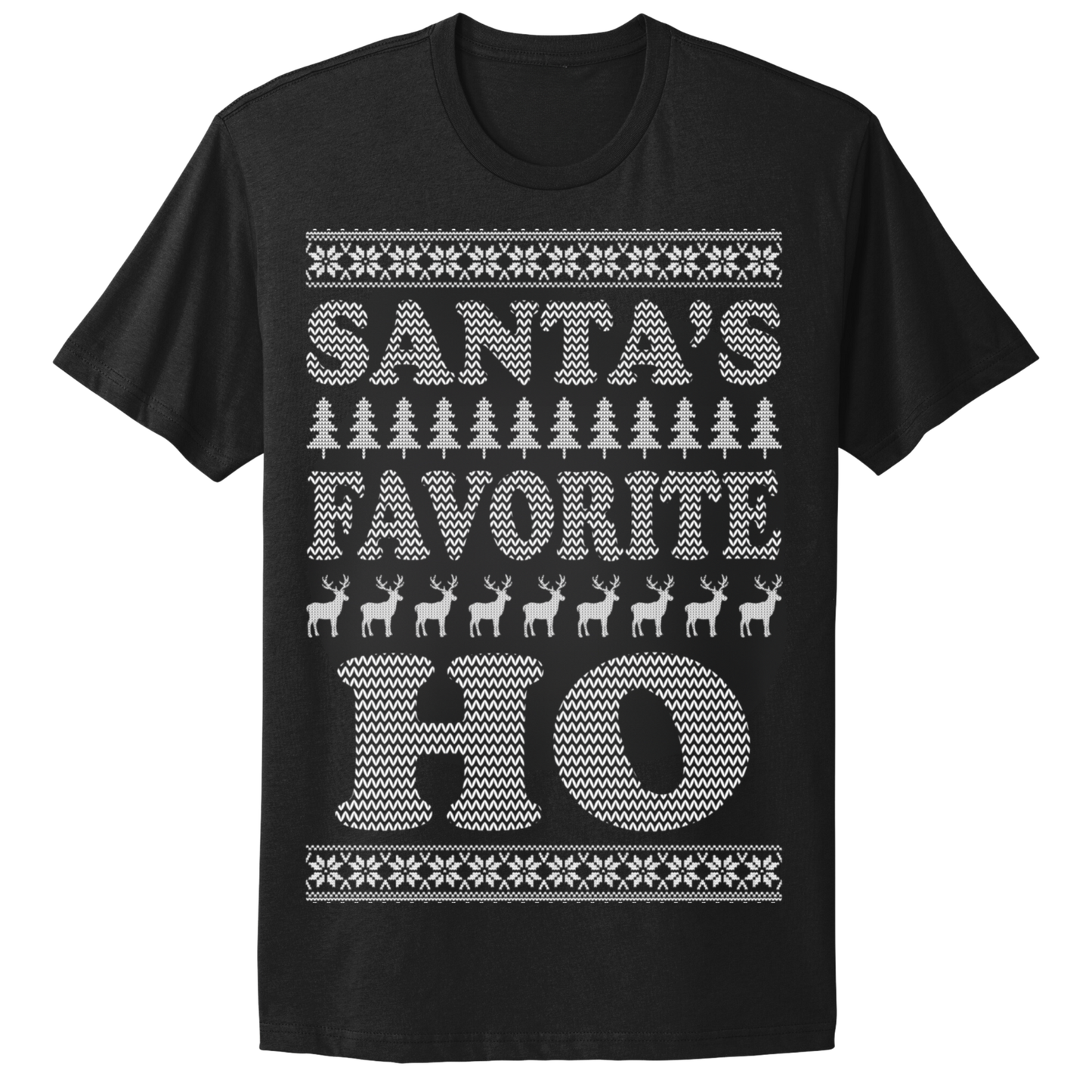 Ugly Christmas Tshirt Santa's Favorite Ho