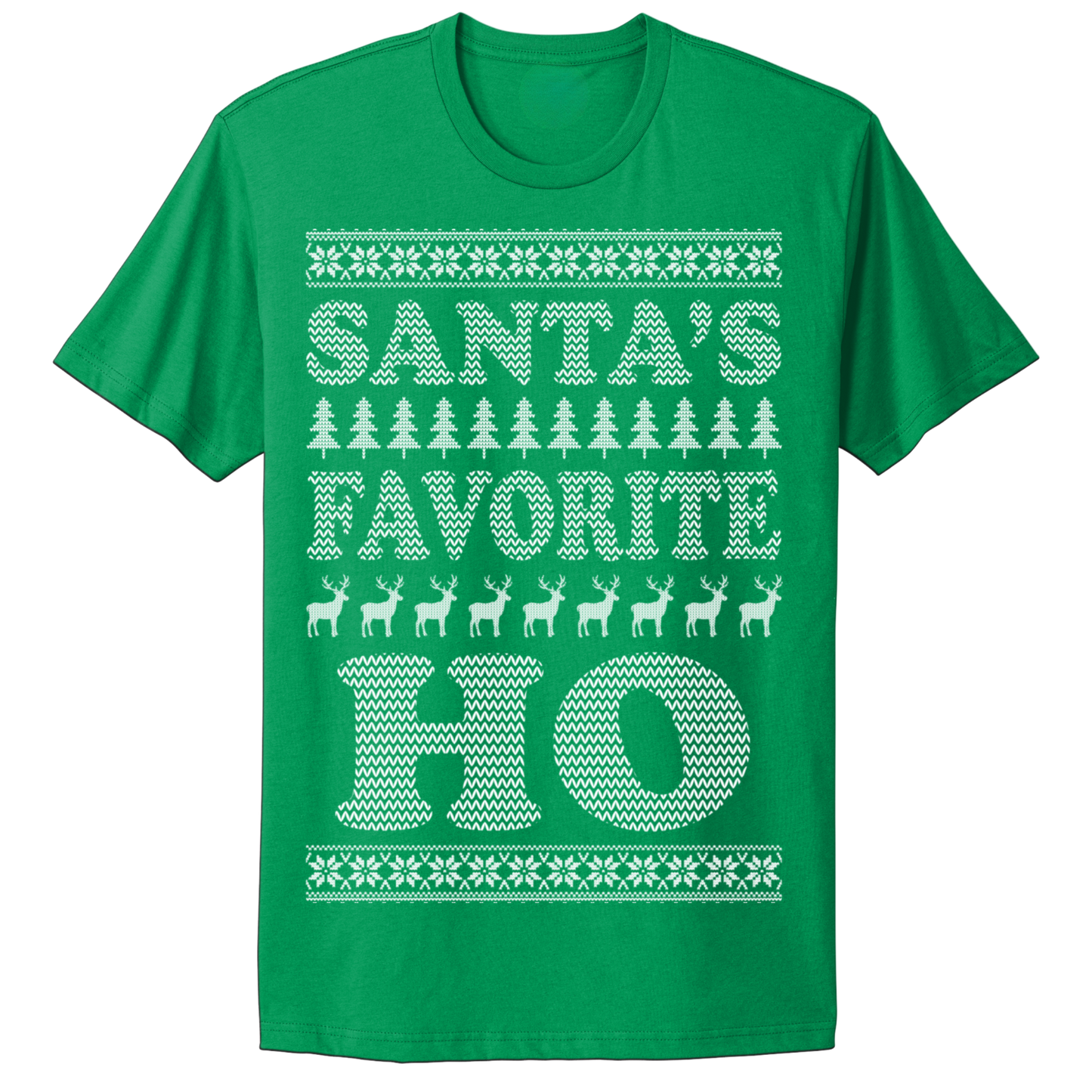 Ugly Christmas Tshirt Santa's Favorite Ho