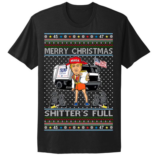 Ugly Christmas Tshirt Shitter's Full Trump Maga