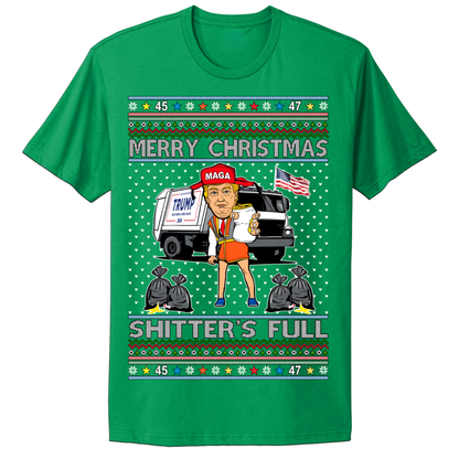 Ugly Christmas Tshirt Shitter's Full Trump Maga