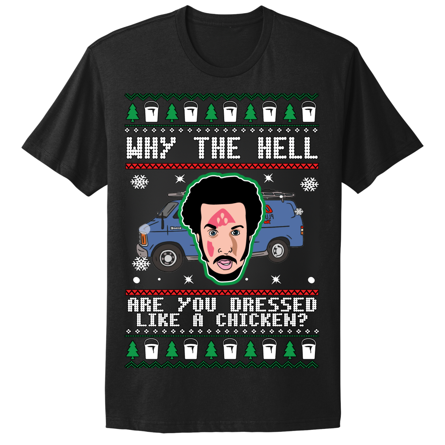 Ugly Christmas Tshirt Dressed Like A Chicken Marv