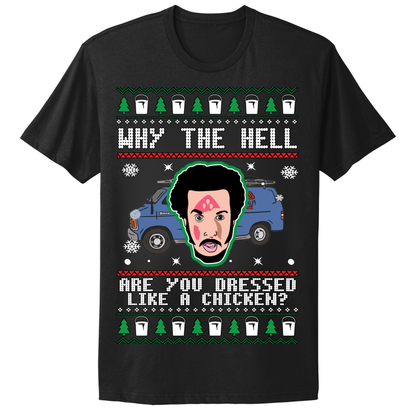 Ugly Christmas Tshirt Dressed Like A Chicken Marv