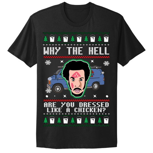 Ugly Christmas Tshirt Dressed Like A Chicken Marv