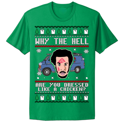 Ugly Christmas Tshirt Dressed Like A Chicken Marv
