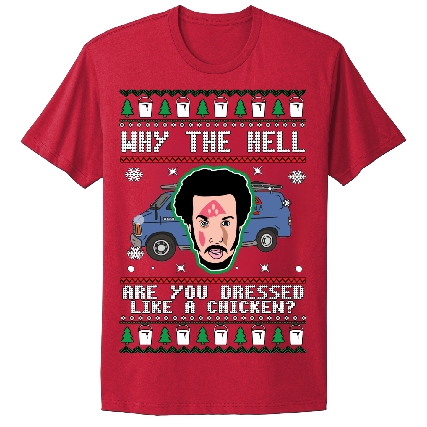 Ugly Christmas Tshirt Dressed Like A Chicken Marv