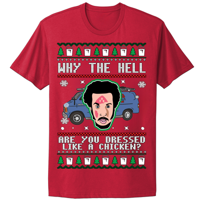 Ugly Christmas Tshirt Dressed Like A Chicken Marv