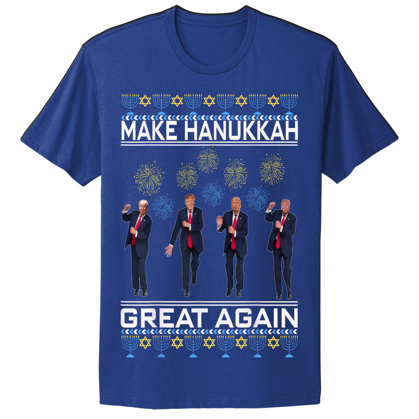 Ugly Hanukkah Tshirt Trump Dance Hanukkah Great Again MAGA