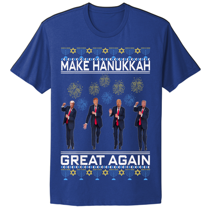 Ugly Hanukkah Tshirt Trump Dance Hanukkah Great Again MAGA